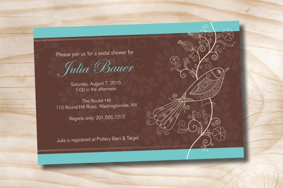 DELICATE BIRD Bridal Shower Party Baby Shower Event Printable Invitation Il_570xn