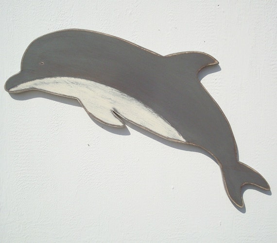 large dolphin wood wall art by folkycreations on Etsy