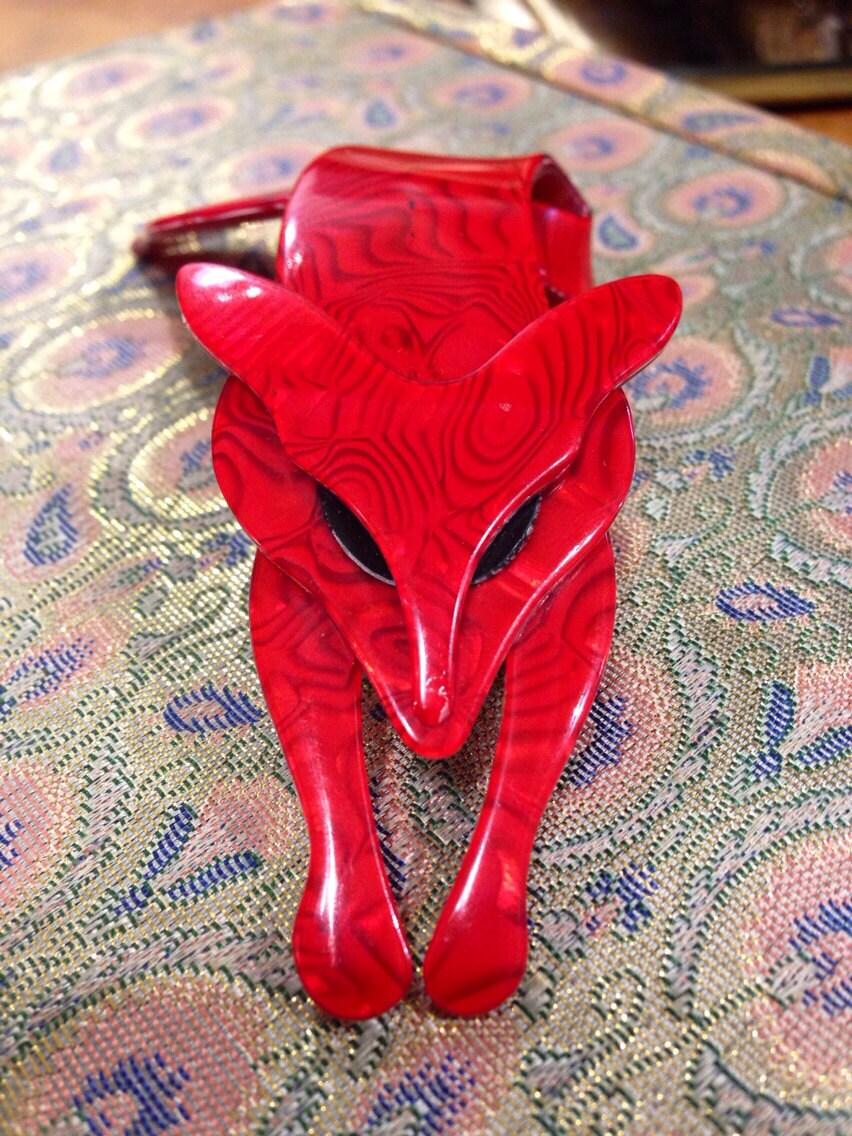 LEA STEIN Fox brooch by VintageByMisty on Etsy