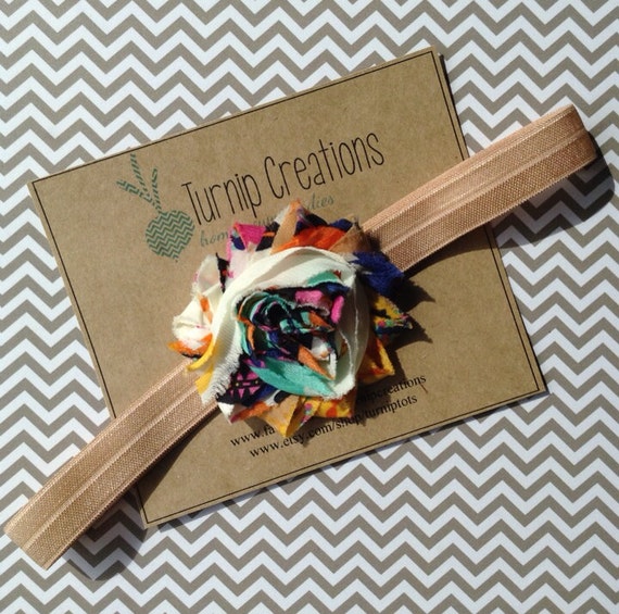 Boho Gypsy Chic Shabby Flower Headband Bohemian Children