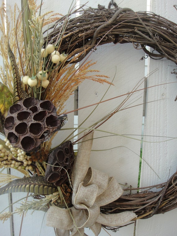 Autumn Wreath FALL CLEARANCE SALE Festive Fall Wreath