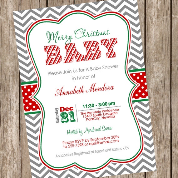 Christmas Baby Shower Invitations 9