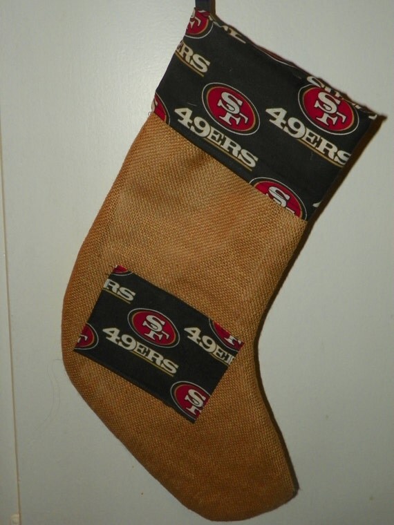 san francisco 49ers christmas stocking with a pocket for a san francisco 49ers christmas stocking with a pocket for a