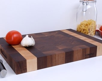 Beautiful and Classic End Grain Butcher Block Walnut and hard sugar maple