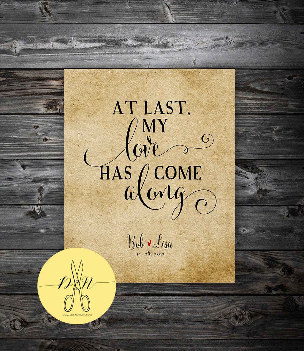 Personalized Wedding Gift custom wall art Romantic Art