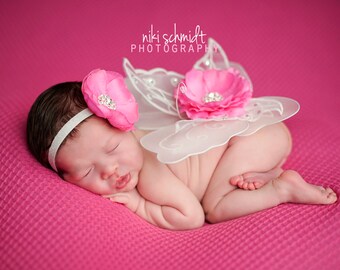 MiSS PRISS Couture WING SET - Gorgeous Wing and Headband Set - Preemie through Toddler Sizes