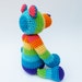 crochet rainbow teddy bear