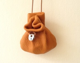 Leather Pouch Bag -Deerskin Bags - Neck Pouch - Medicine Bag - Sage Sack