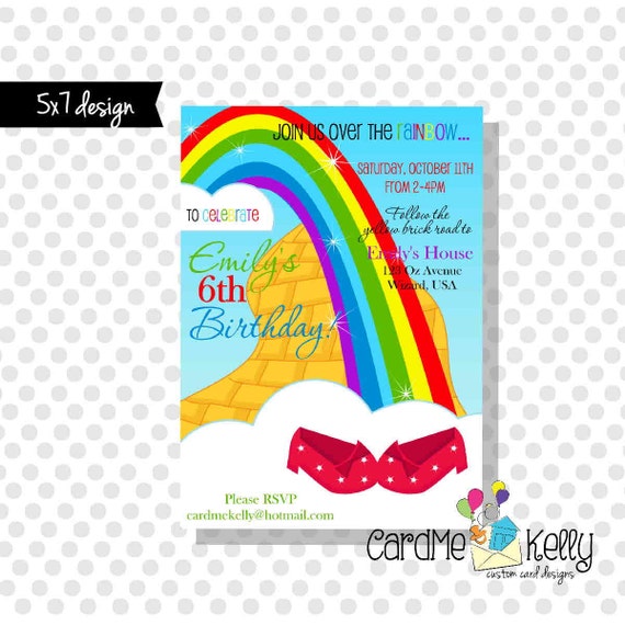 5x7 Printable Wizard of Oz Yellow Brick Road Ruby Slippers