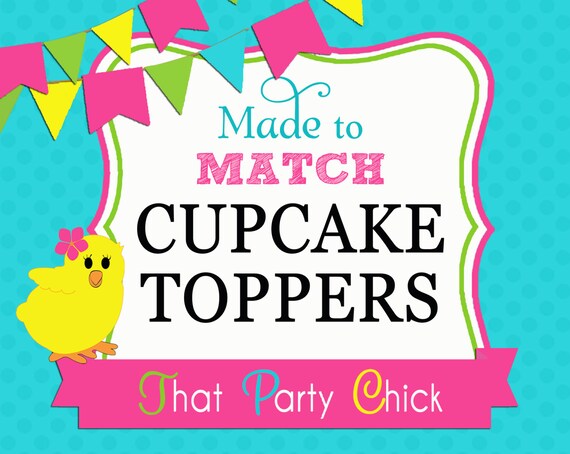 Made to Match Personalized Cupcake Topper or Small Party Circles Printable Il_570xn