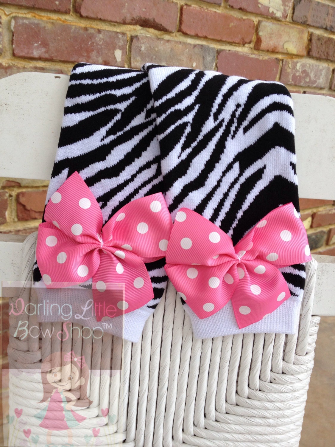 Zebra Leg Warmers Valentines Day zebra print with hot pink