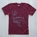 NYC T-Shirt - Maroon/Light Blue
