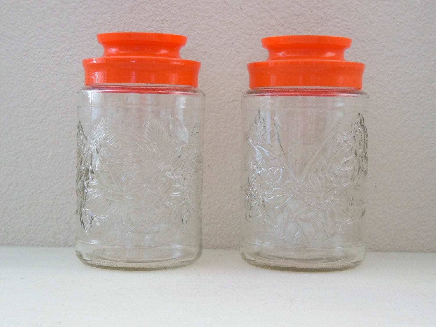 Orange Tang Glass Bottle Jars Clear Glass 30 Ounce Tang