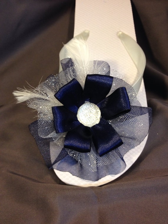 Items similar to Bridesmaid Flip Flop Clips, Head Band Clips, Wedding