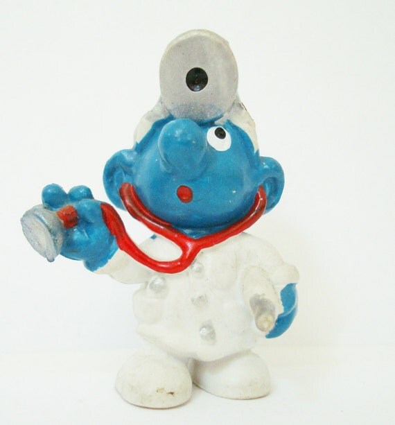 doctor smurf figurine