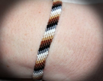 Gay Bear Pride LGBT Friendship Bracelet thin