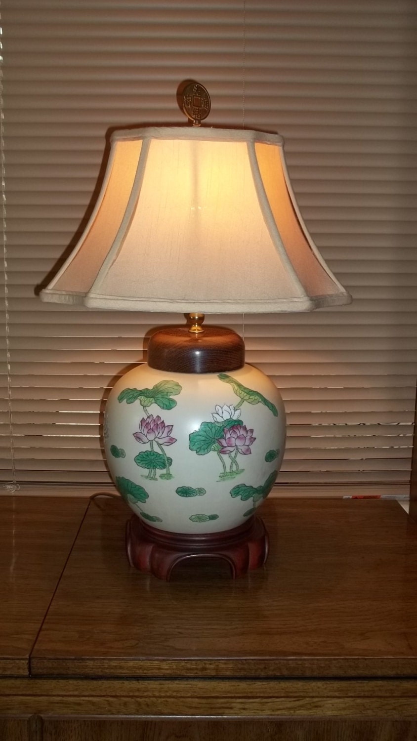 Vintage Oriental Ginger Jar Style Lamp