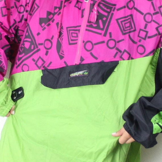 adidas neon windbreaker