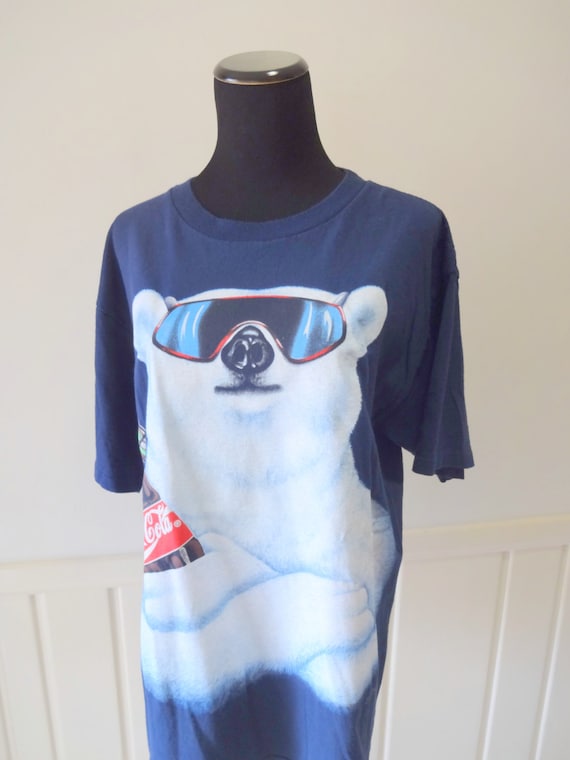 Vintage Coke Cool Polar Bear T-Shirt 1994 by WylieOwlVintage