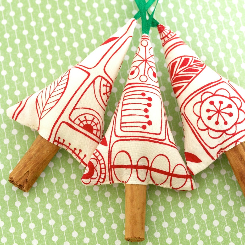 Handmade Christmas Decorations Rustic Scandinavian Cinnamon Stick Christmas Trees