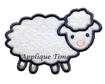 Instant Download Fluffy Lamb Machine Embroidery Applique Design 4x4, 5x7 and 6x10