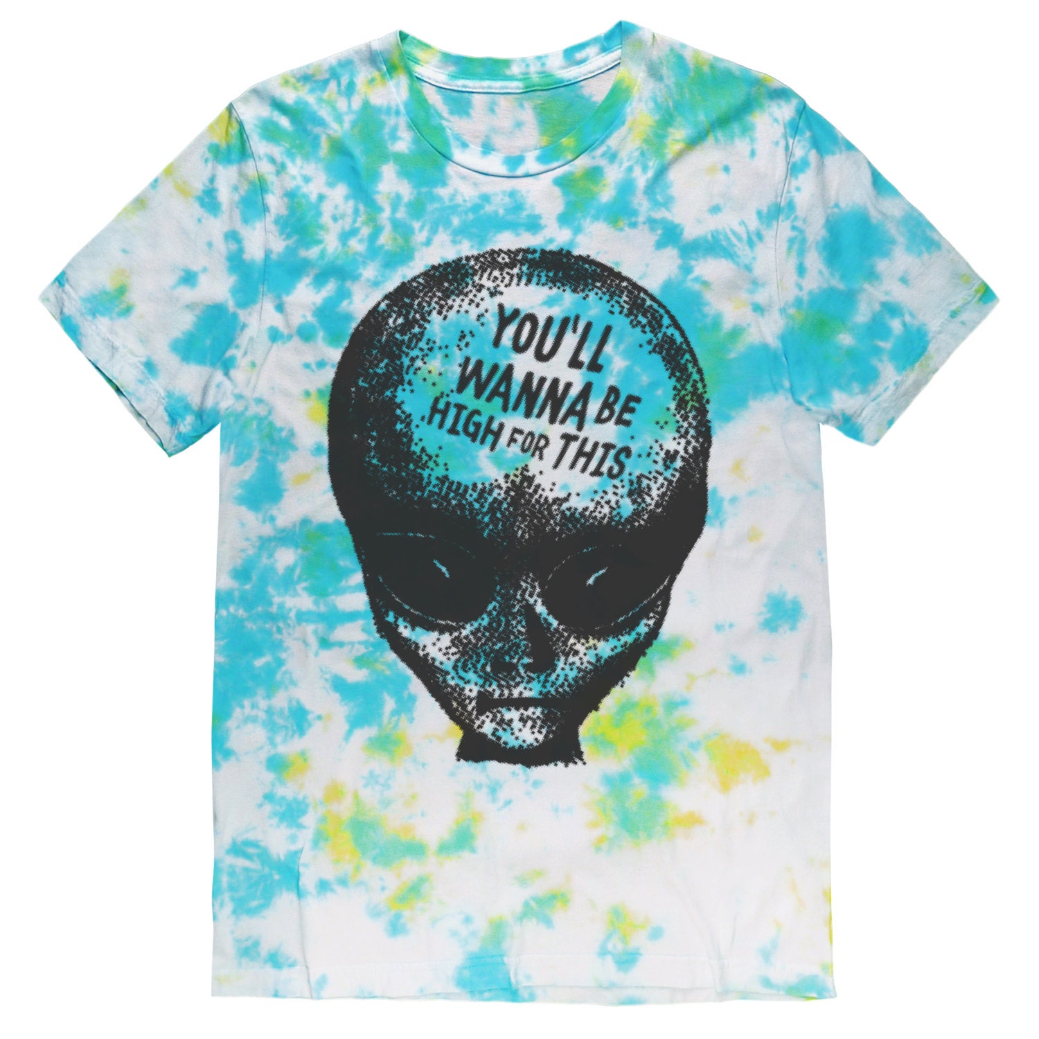 Tye Dye Alien Tshirt You'll Wanna Be High For by PsychicTrashShop
