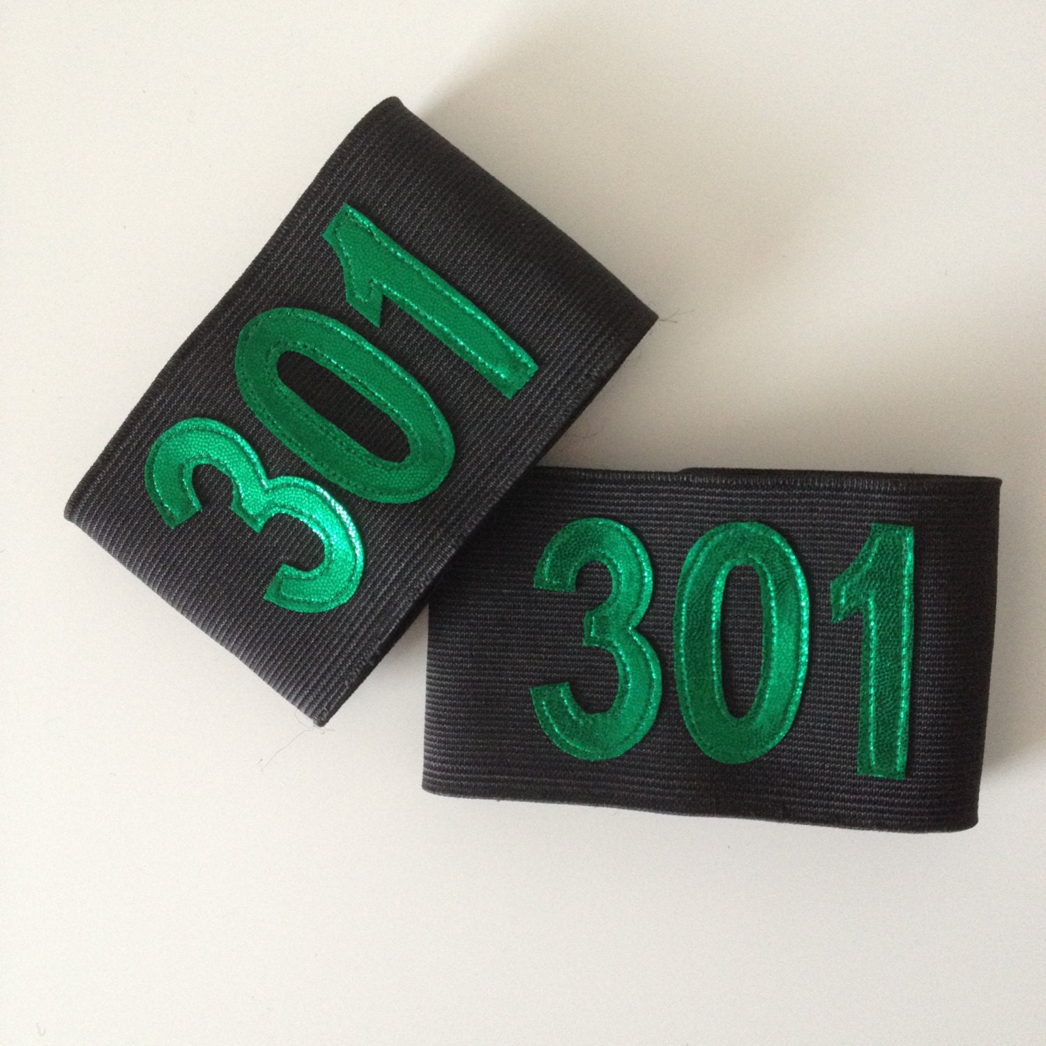 Numbered Elastic Arm Bands for Roller Derby Custom colours