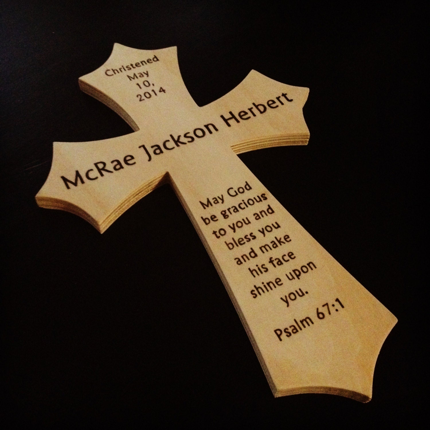 Personalized Wooden Baptism/Christening Cross