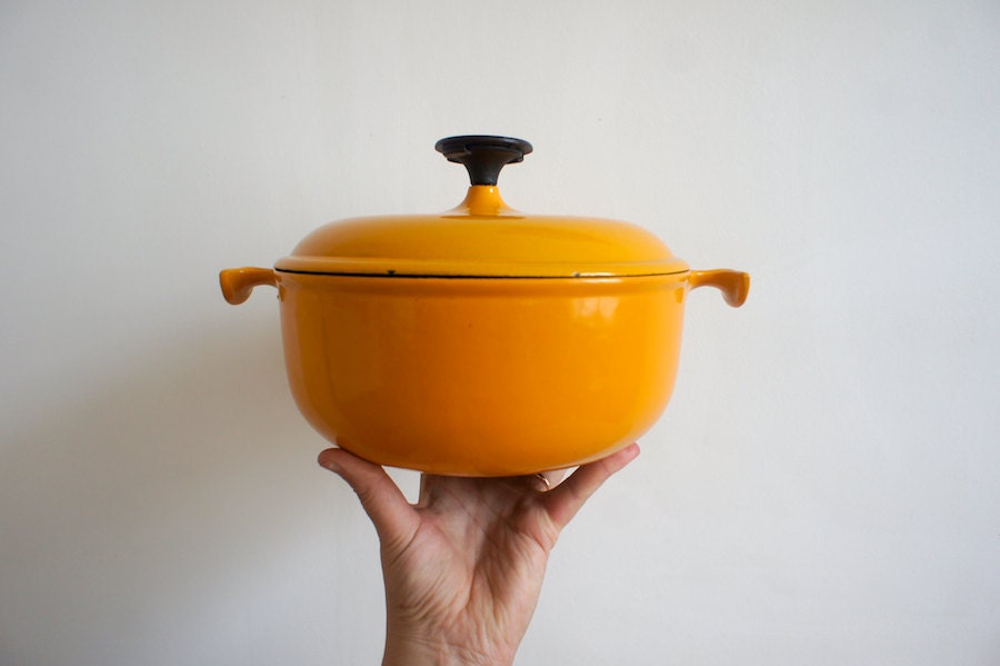  Vintage  Le  Creuset Pot Enzo Mari  French 1970s Design