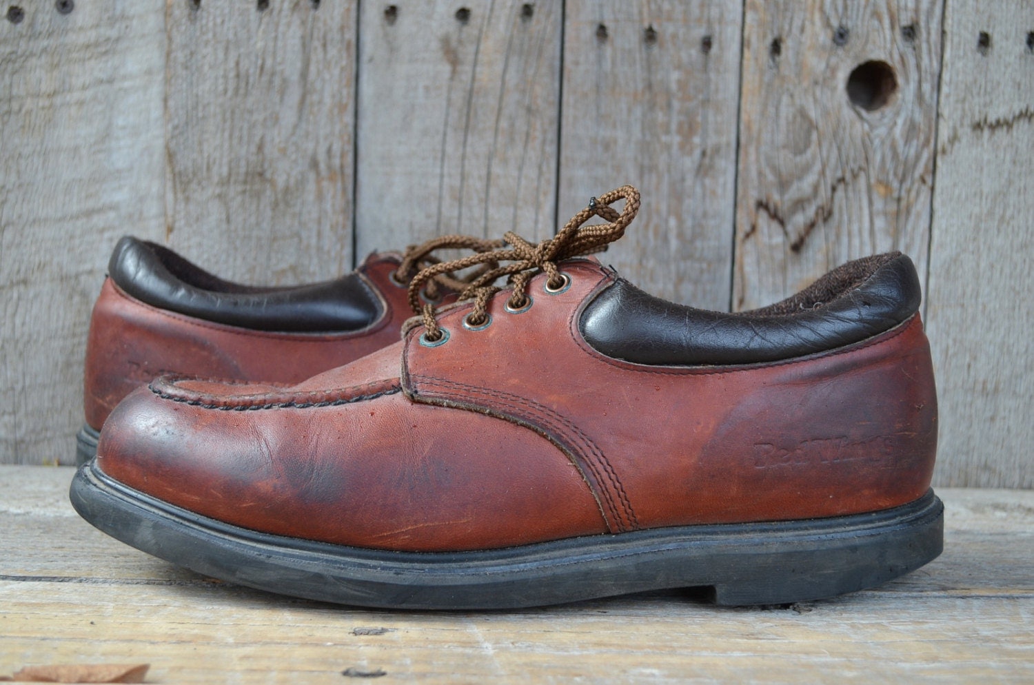 Vintage Moc Toe RED WING Low Top Work Boots by RoslynVTGTradingCo