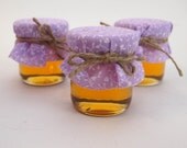 100 mini 2 oz. mason jars with fabric and bow in a floral purple fabric Il_170x135