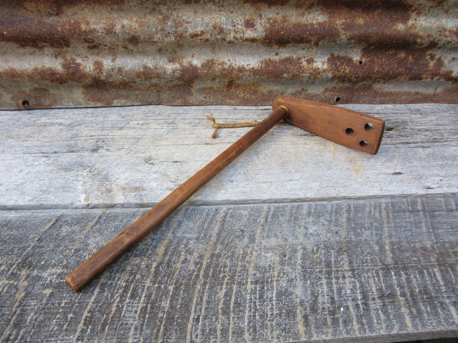 Primitive Antique Apple Butter Stirring Paddle Stick Stirrer