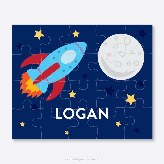 Personalized Childrens Puzzle - Spaceship Il_570xn