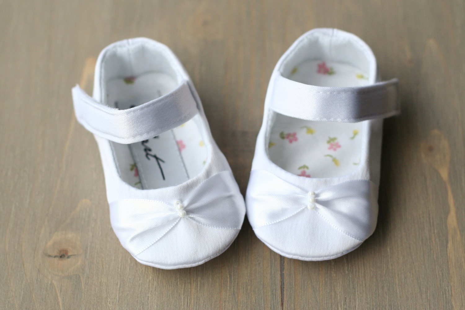 childrens ivory satin shoes