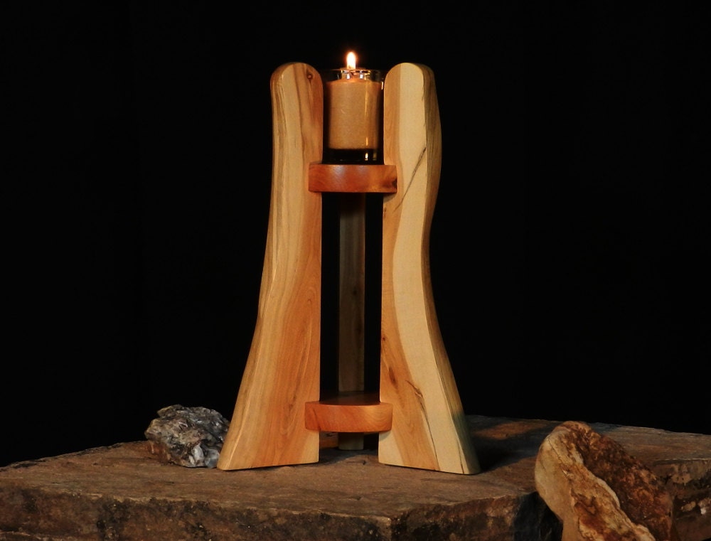 Rustic Live Edge Votive Candle Holder Juniper by TheRusticNature