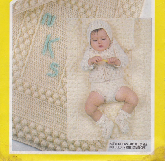 Crochet Pattern for Baby Sweater Hat Panties by ...
