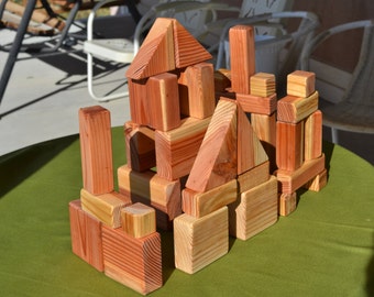 Tough Blocks, Redwood, Heirloom, Handmade