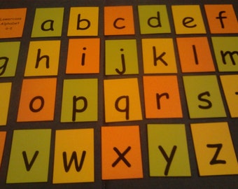 Lowercase Alphabet Letters, Flash Cards, Laminated, ABC Cards, Preschool Learning, Kindergarten, Home School, Teacher, ABC Flash Cards