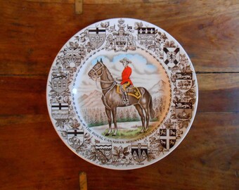 Royal Mounted Police Plate Canadian English Ironstone Wood & Sons