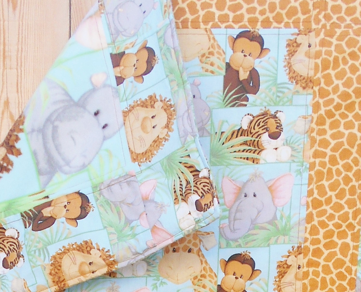 Baby Quilt Jungle Babies Quilt Baby Boy Quilt Quilted