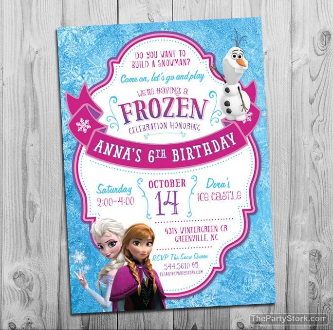 Frozen Birthday Party Invitation Printable Frozen Invite