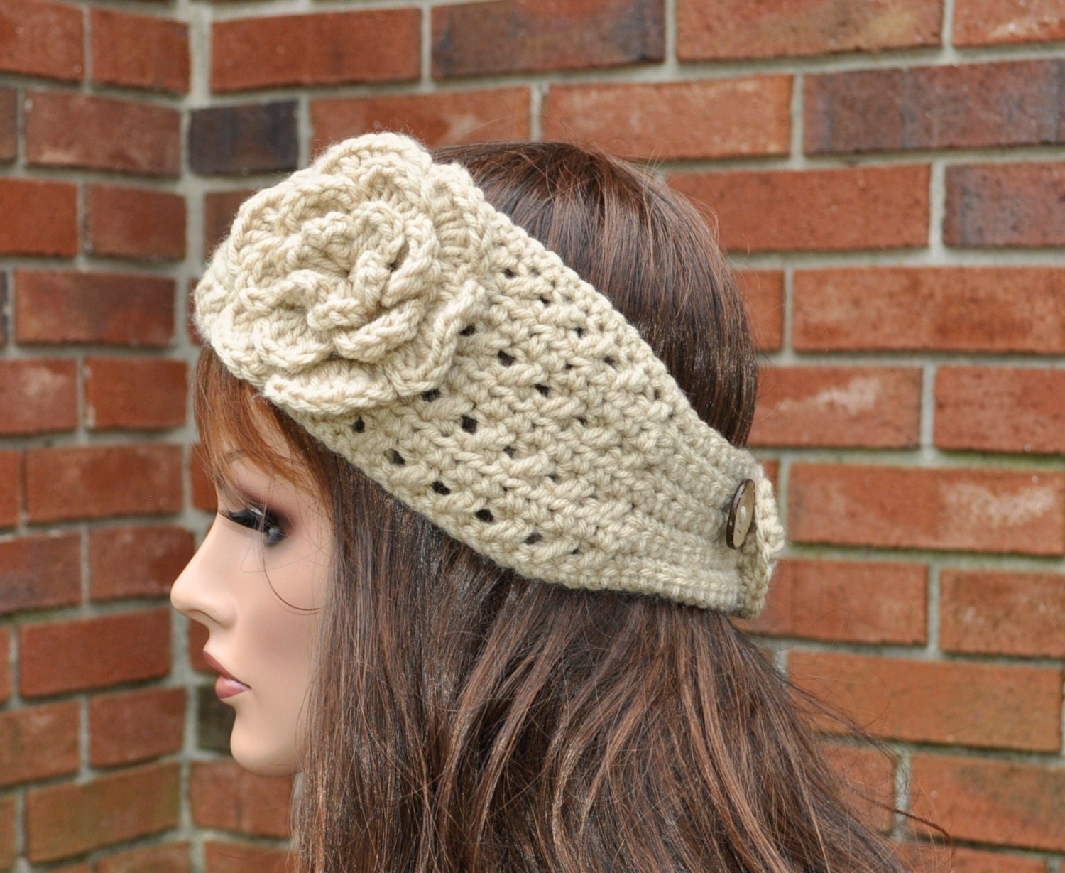 crochet pattern headband ear warmer with flower three sizes crochet ear warmer crochet headband with flower in lace crochet pattern headband ear warmer with flower three sizes crochet ear warmer crochet headband with flower in lace
