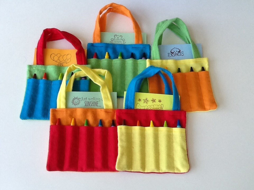 Multicolored Children's Crayon Bag and Customized Paper
