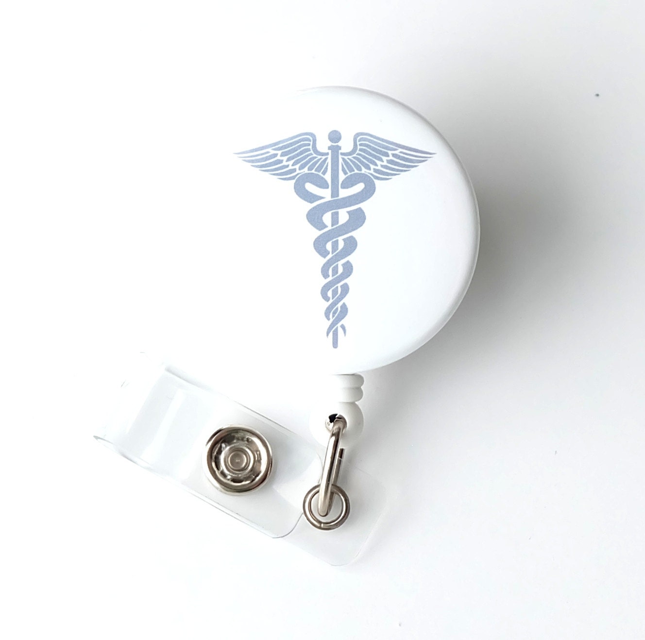 Medical Staff Badge Holders Unisex Badge Reel Caduceus