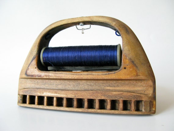 Vintage Wood Shuttle From Factory Loom Sewing Tool