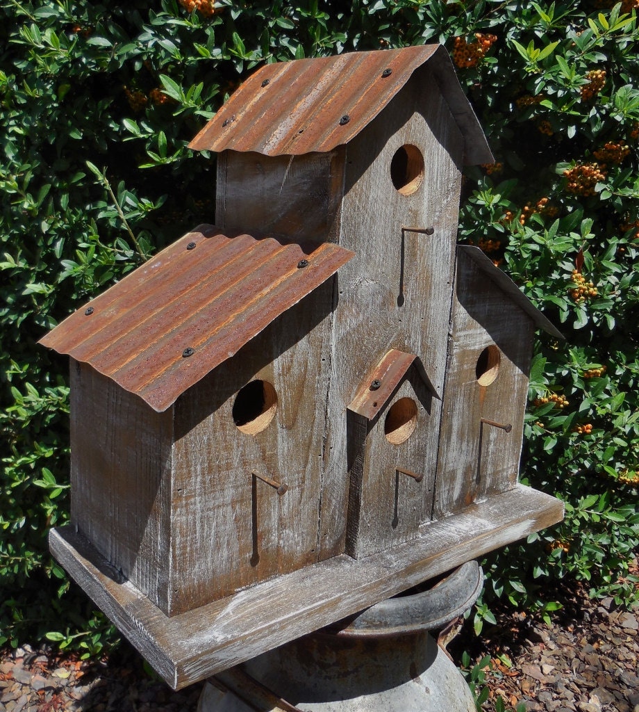 Rustic Ranch Birdhouse Cabin birdhouse Western birdhouse