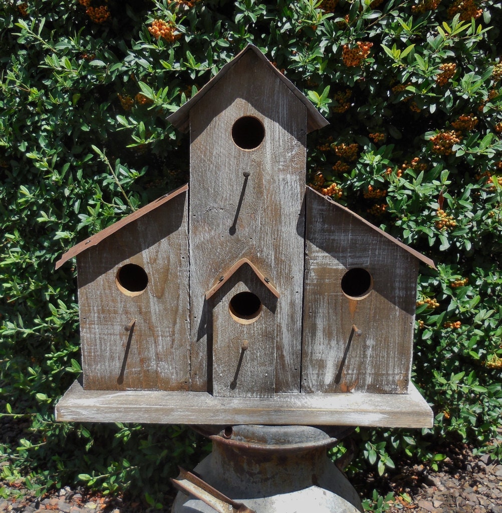 Rustic Ranch Birdhouse Cabin birdhouse Western by LynxCreekDesigns