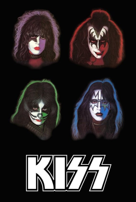 KISS 1978 Solo Albums Collage Stand-Up Display Kiss Band