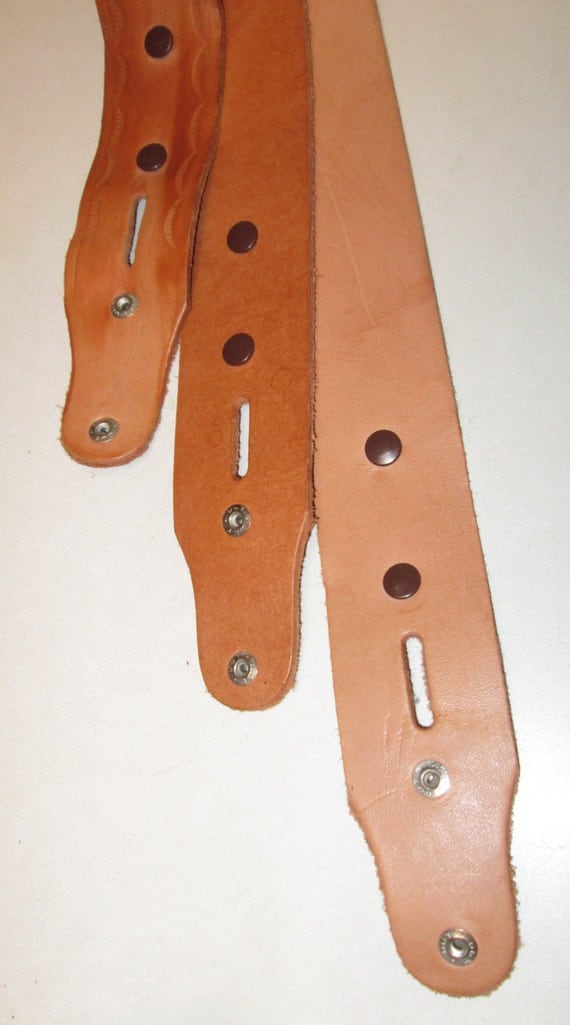 Leather Belt Blanks 3 belts with snaps one by Rockwoodgroup
