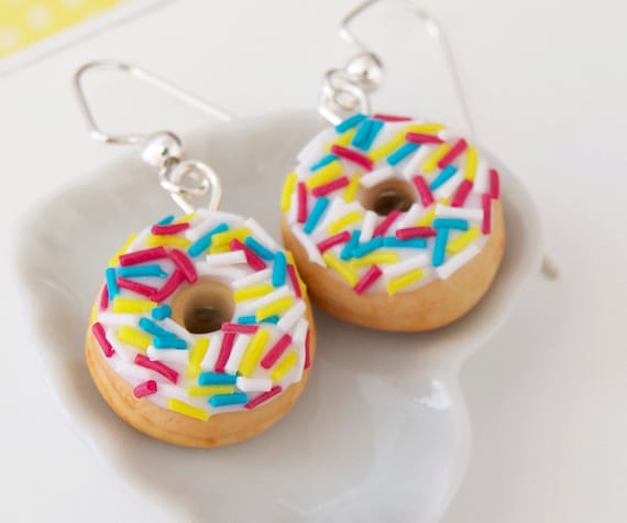 Sprinkled Donut Earrings
